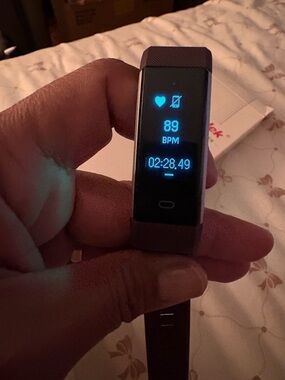 Intel Smartwatch with Purple Band and Black Display